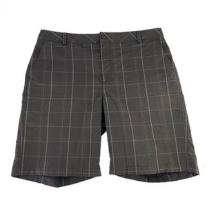 Under Armour Size 38 Gray Plaid Flat Front Shorts